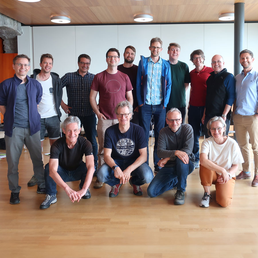 The complete Solcept staff in the seminar room on Pilatus Kulm