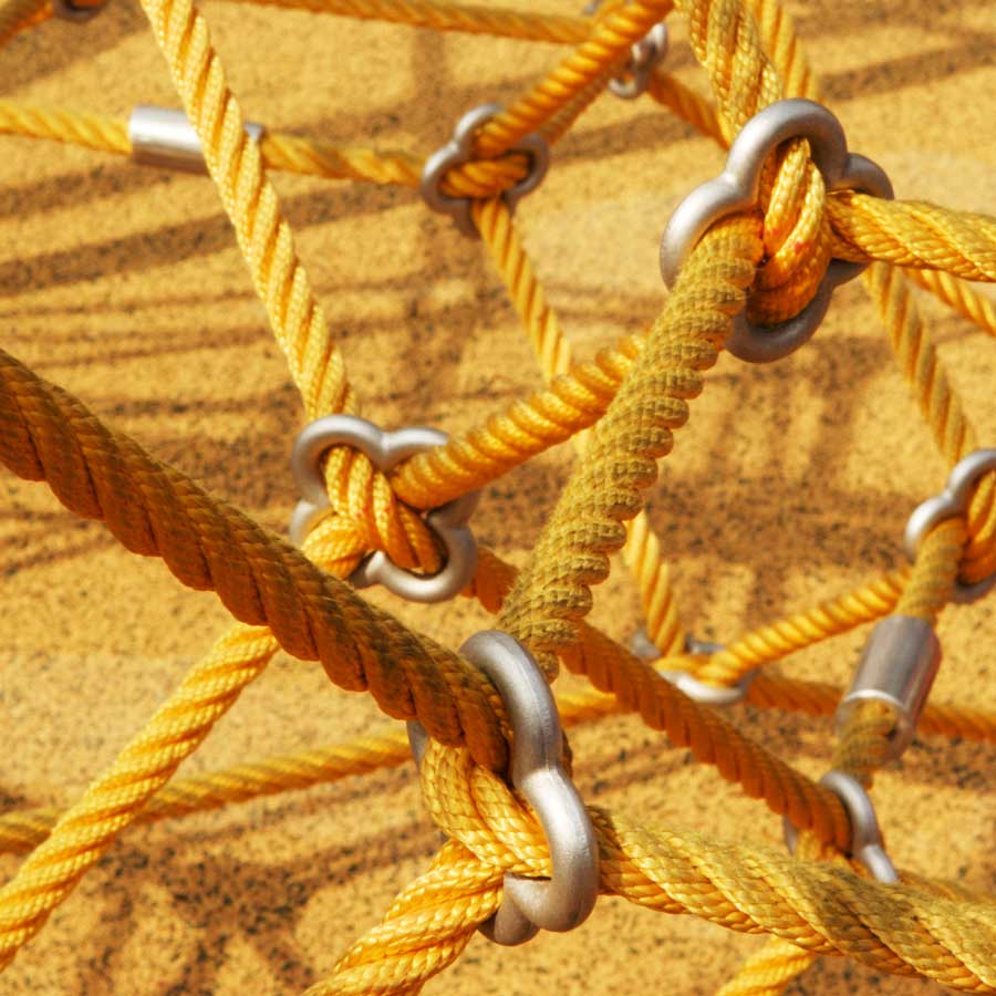 Ropes connected to a network